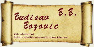 Budisav Božović vizit kartica